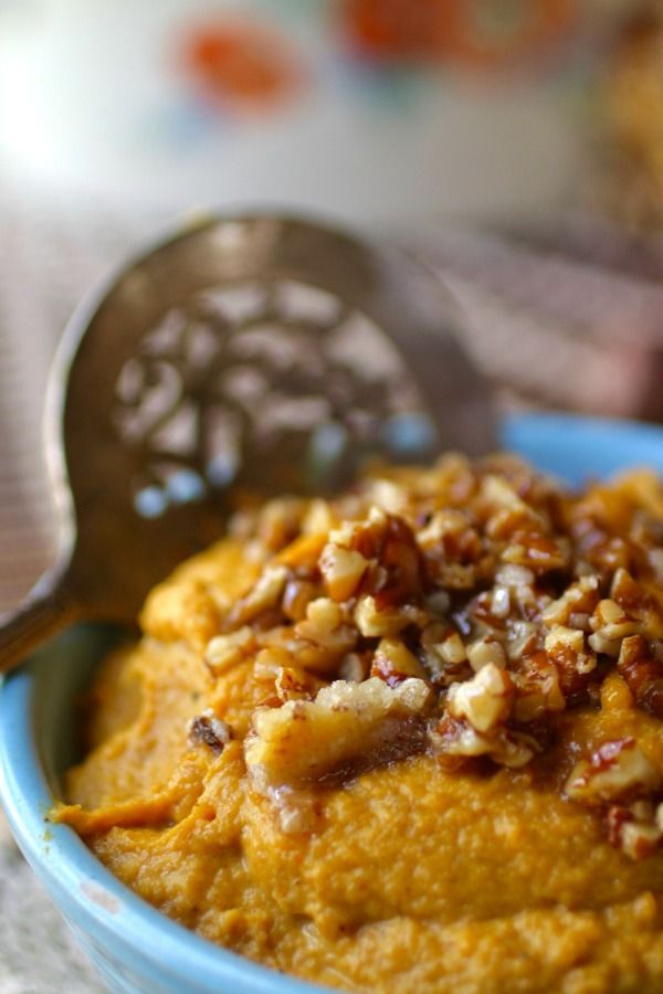 Low Carb Sweet Potato Mash with Pecan Topping lowcarbology